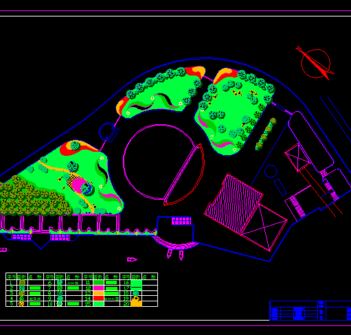某索道广场绿化规划设计图免费下载