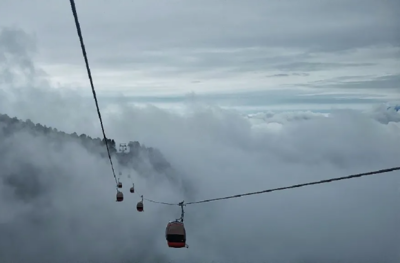 金花桥索道开通! 上洪雅瓦屋山不再怕晕车